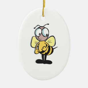 cute little bumble bee ceramic ornament