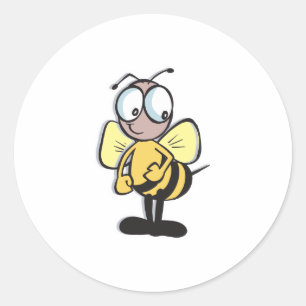 cute little bumble bee classic round sticker