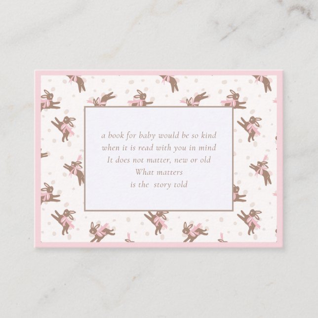 Cute Little Bunny Books for Baby Enclosure Card (Front)