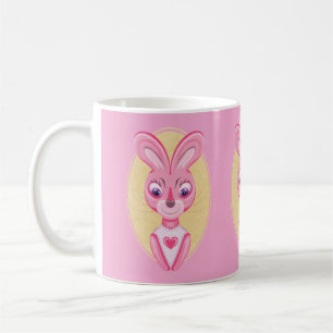 Cute little bunny girl cartoon  coffee mug