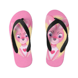 Cute little bunny girl cartoon kid's thongs