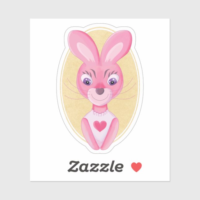 Cute little bunny girl cartoon sticker (Sheet)