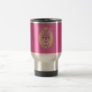 Cute little bunny girl cartoon  travel mug