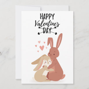 Cute little bunny love card for Valentine's Day
