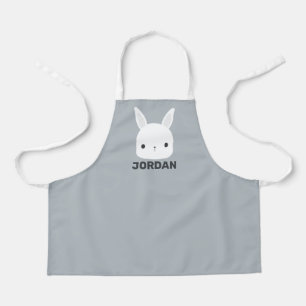 Cute Little Bunny Rabbit with Personalised Name Apron