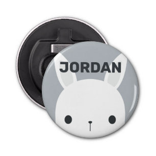 Cute Little Bunny Rabbit with Personalised Name Bottle Opener