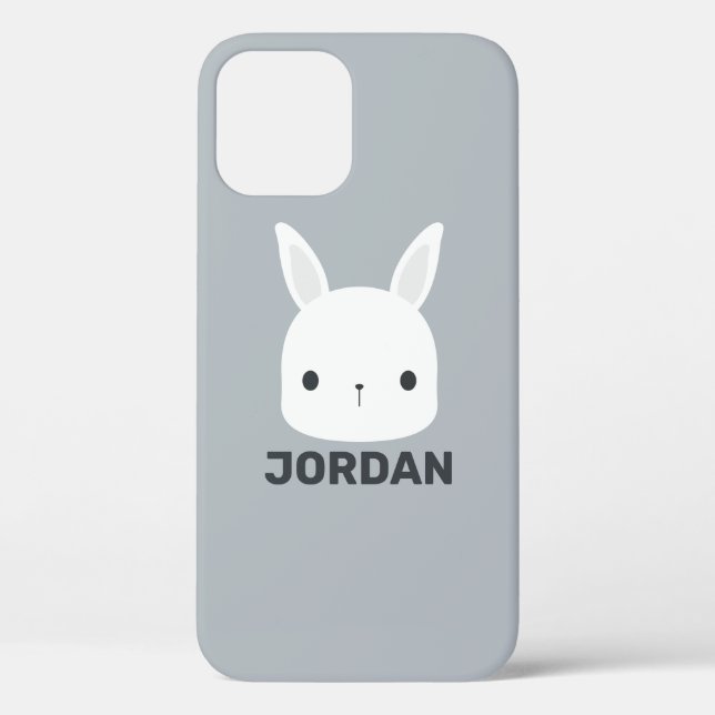 Cute Little Bunny Rabbit with Personalised Name Case-Mate iPhone Case (Back)