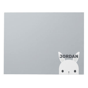 Cute Little Bunny Rabbit with Personalised Name Notepad