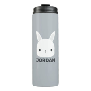 Cute Little Bunny Rabbit with Personalised Name Thermal Tumbler