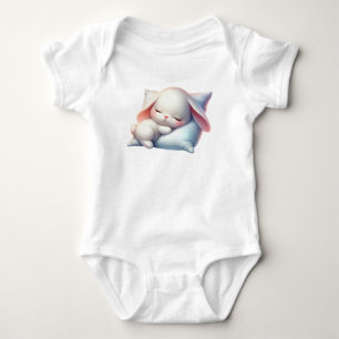 Cute little bunny sleeping baby bodysuit