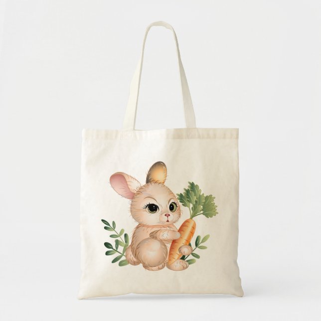 Cute Little Bunny Tote Bag (Front)