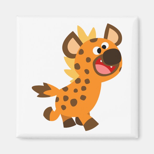 Cute Little Cartoon Hyena Magnet (Front)