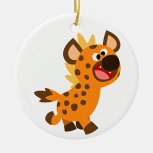 Cute Little Cartoon Hyena Ornament