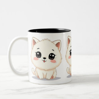 Cute Little Cat Two-Tone Coffee Mug
