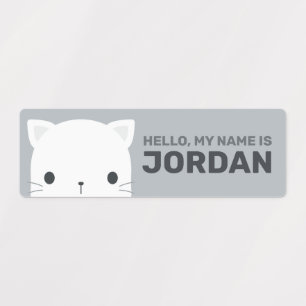 Cute Little Cat with Personalised Name