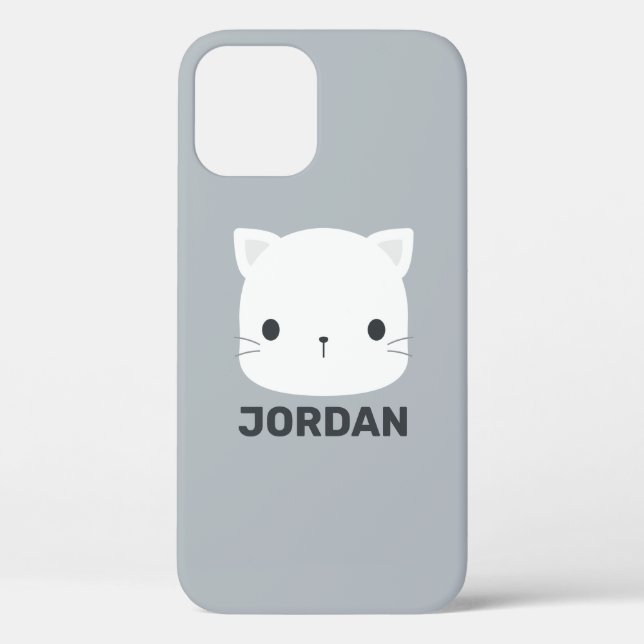 Cute Little Cat with Personalised Name Case-Mate iPhone Case (Back)