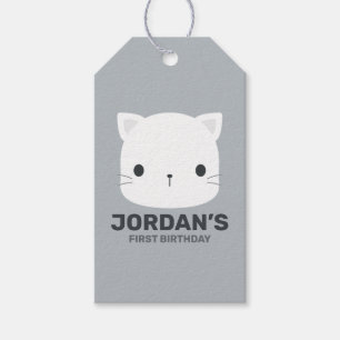 Cute Little Cat with Personalised Name Gift Tags