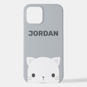 Cute Little Cat with Personalised Name  iPhone 12 Case
