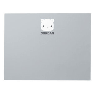 Cute Little Cat with Personalised Name Notepad