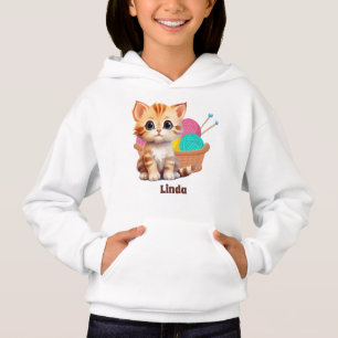 cute little cat yarn lovers add name