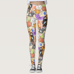 Cute Little Cats Pattern Leggings