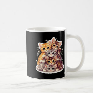 Cute Little Cats Playing Build Wall for Lovers Coffee Mug