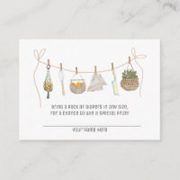 Cute Little Chef Baby Shower Diaper Raffle Card