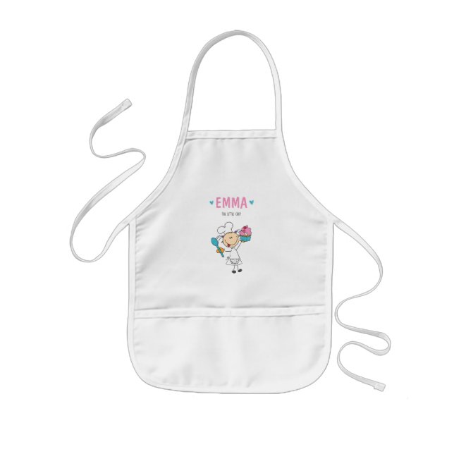 Cute Little Chef Baker Girl Apron (Front)