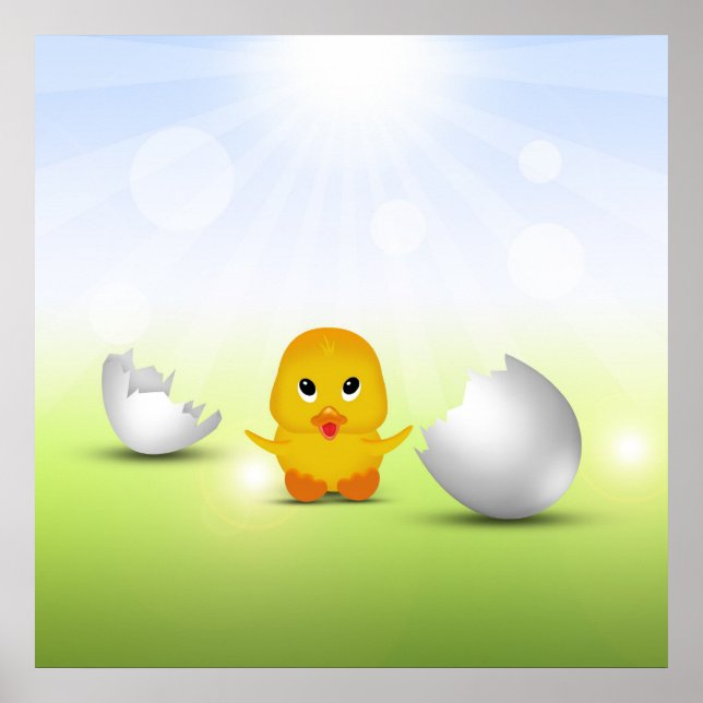 Cute Little Chick - Poster Print (Front)