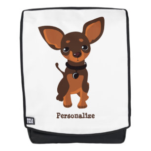 Cute Little Chihuahua Puppy Personalised Backpack