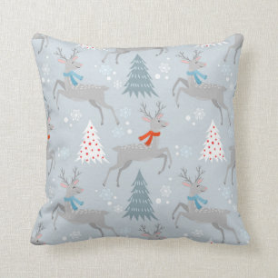 Cute Little Christmas Prancing Deer Cushion