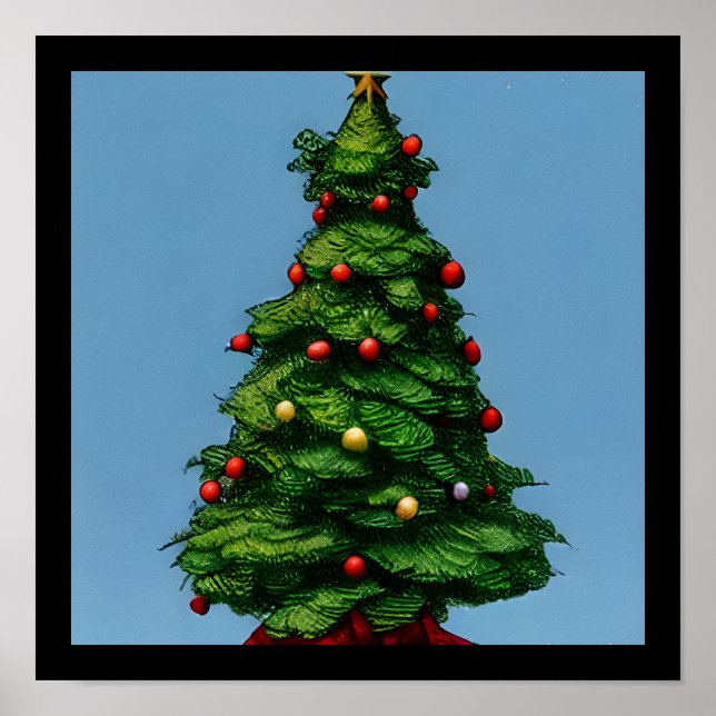 Cute Little Christmas Tree Poster (Front)