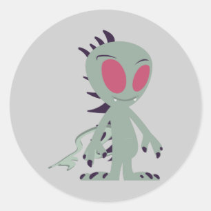 Cute little Chupacabra Classic Round Sticker