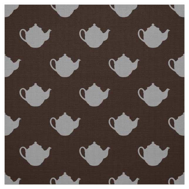 cute little coloured teapots pattern fabric (Swatch)