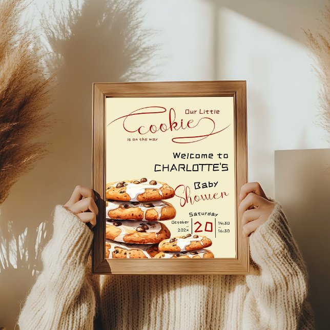 Cute Little Cookie Baby Shower Welcome Poster (Creator Uploaded)