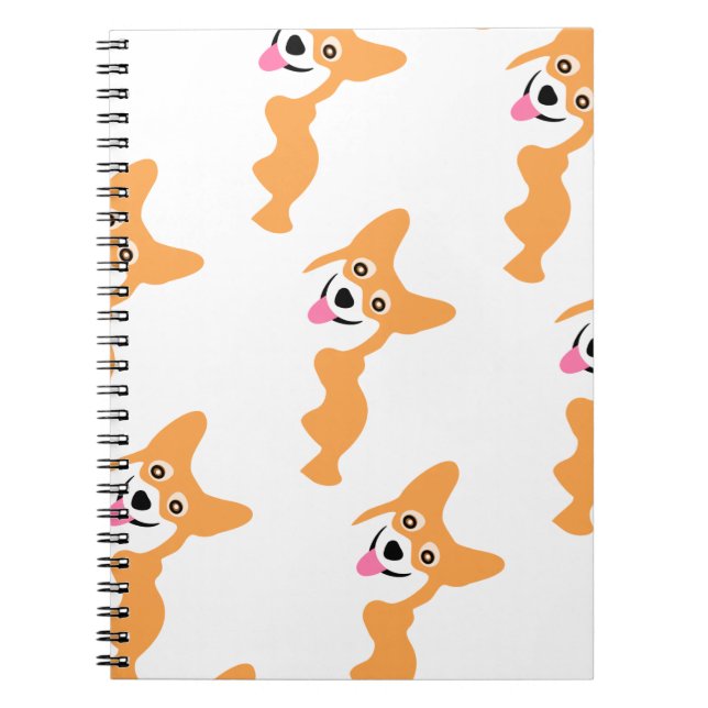 Cute Little Corgi Pattern Notebook (Front)
