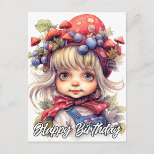 Cute Little Country Farm Girl Postcard