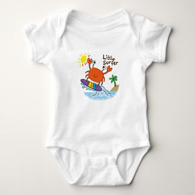 Cute little crab baby bodysuit (Front)