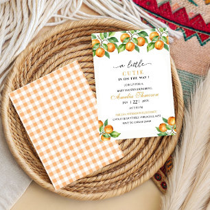 Cute Little Cutie Is On The Way Baby Shower Invitation