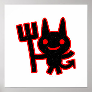 Cute Little Devil Poster