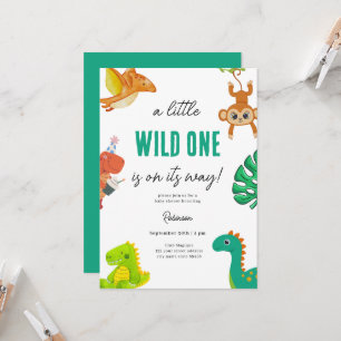 Cute Little Dino Baby Shower Invitation