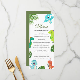 Cute Little Dino Baby Shower Menu