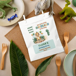 Cute Little Dinosaur Boy 1st Birthday Party Favour Bag