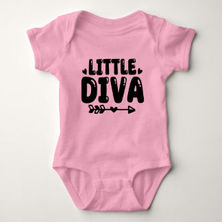 Cute Little Diva Baby Girl Body Suit Baby Bodysuit