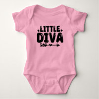 Cute Little Diva Baby Girl Body Suit
