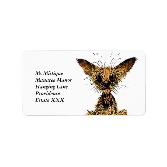 Cute little dog address label