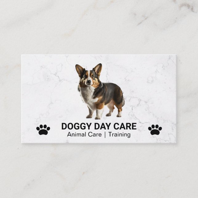 Cute Little Dog | Animal Services Business Card (Front)