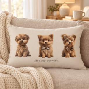 Cute Little Dogs Adorable Dog Lovers' Decorative Cushion