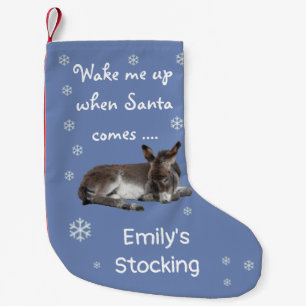 Cute Little Donkey Small Christmas Stocking