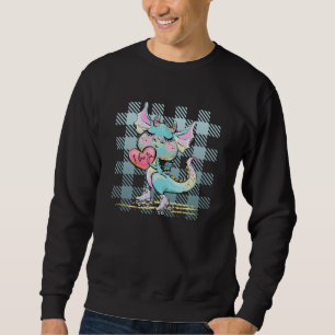 Cute Little dragon with I Love You Heart Sweatshirt